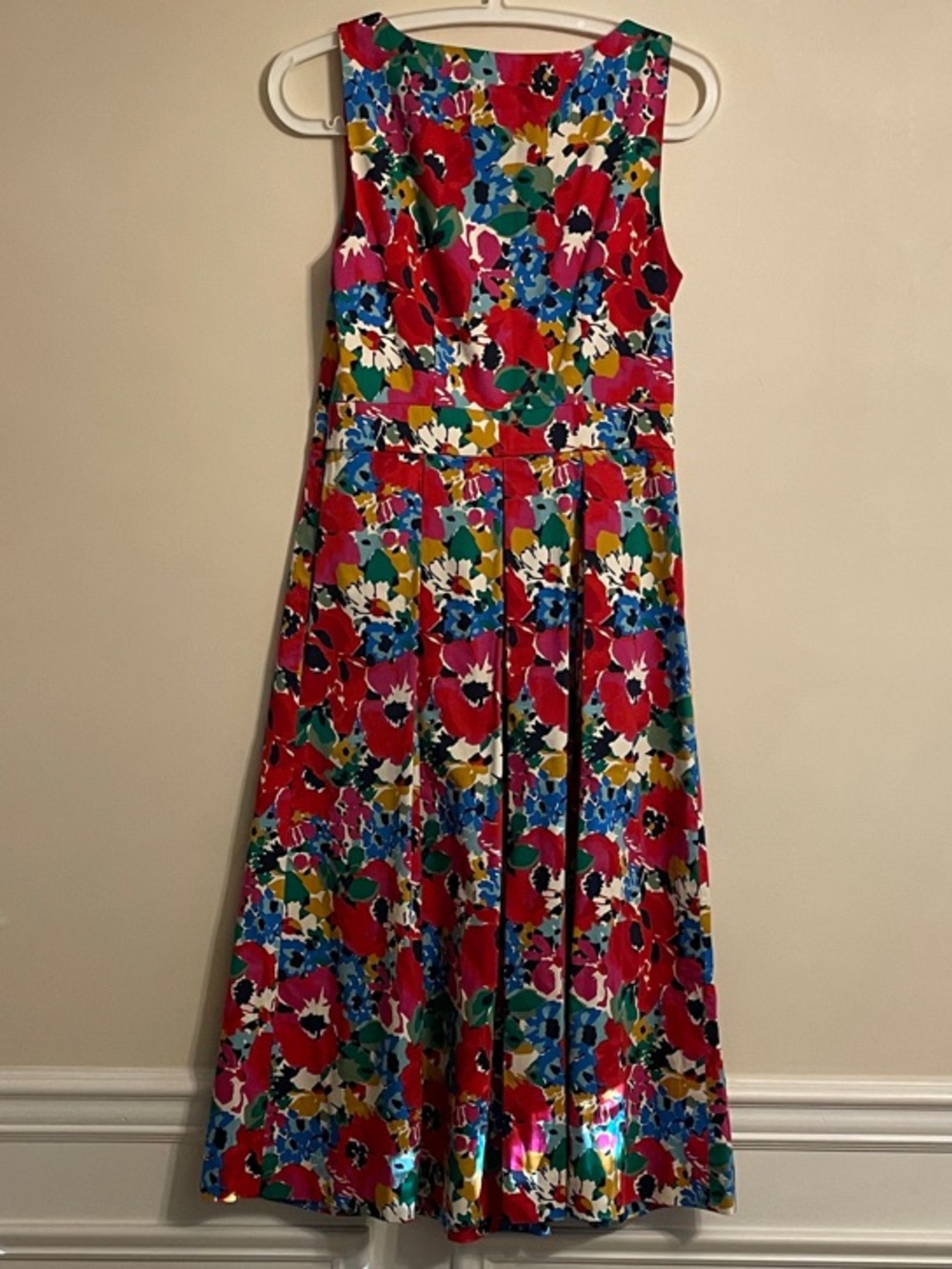 Boden Floral Fit and Flare Midi Dress US 4R UK 8R - Picture 4 of 11